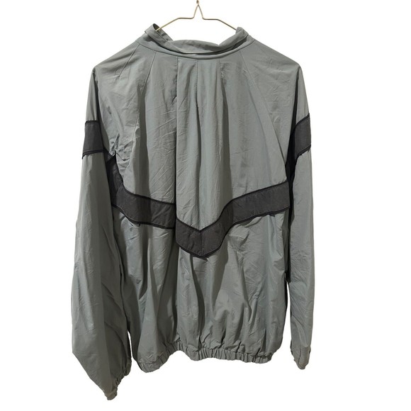 Skilcraft Army PFU Men's Size Large~Long Nylon Windbreaker~Jacket Gray Black - Picture 2 of 2